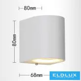 UNIVERSO Wandleuchte 1×GU10 IP65 68×80×80 mm weiß