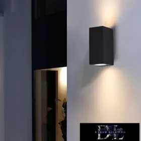 UNIVERSO Wandleuchte 2×GU10 IP65 68×80×150 mm schwarz