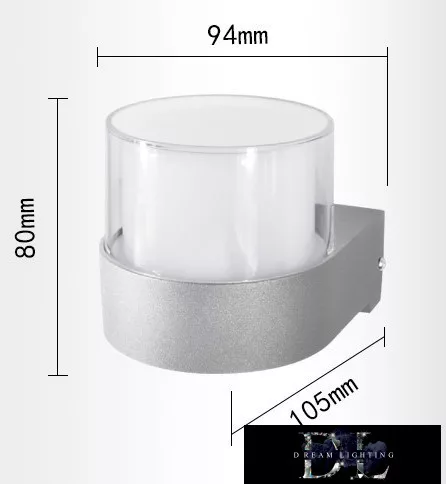 UNIVERSO Wandleuchte LED 7 W 750 lm 3000 K IP65 105 × 94 × 80 mm grau