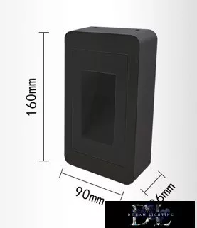 UNIVERSO LED-Sockelleuchte 12 W 1000 lm 3000 K 120° IP65 schwarz 160 × 90 × 36 mm