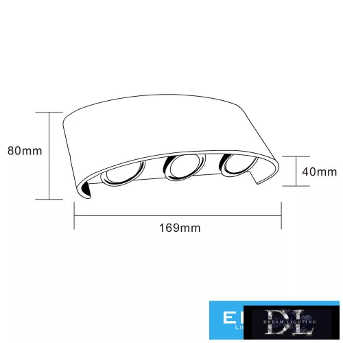 UNIVERSO Außenwandleuchte mit LED 16 W 1300 lm CCT.kap IP65 Grau 169 × 80 × 40 mm