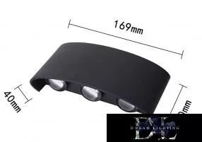 UNIVERSO Wandleuchte LED 16 W 1300 lm 6500 K IP65 169 × 80 × 40 mm schwarz