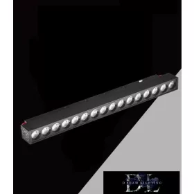   UNIVERSO Magnetischer Schienenstrahler DC:48V 18W 1620LM 4000K RA90 IP20 300x45x24mm Schwarz