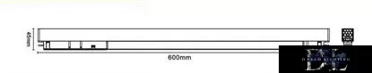 UNIVERSO Magnetischer Schienenstrahler DC:48V 24W 2160LM 3000K RA90 IP20 600x45x24mm Schwarz