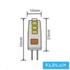 UNIVERSO LED-Lichtquelle G4 12 V 1,5 W 150 lm 3000 K 3 DB/Packung