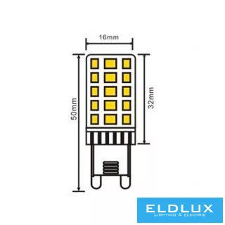 UNIVERSO LED-Glühlampe dimmbar G9 4 W 400 lm 3000 K CRI≥80 Ø16x50 mm