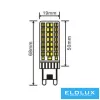 UNIVERSO LED-Glühlampe G9 7 W 820 lm 4000 K CRI≥80 Ø19x68 mm