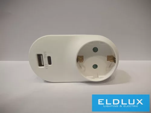 ELDLUX Verteiler 1x Typ F + 1x USB Typ A + 1x USB Typ C IP20