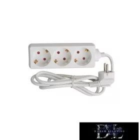   ELDLUX Verlängerungskabel 3 Steckdosen 1,5 m x 1,5㎟ IP20 weiß