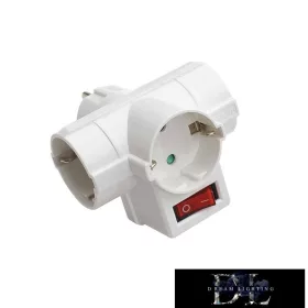 ELDLUX Verteiler 3x Typ F T-förmig mit Schalter IP20