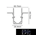UNIVERSO Magnetisches Einbauschienensystem DC: 48 V 16 A 2000 x 62 x 47 mm Schwarz