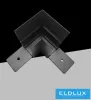 UNIVERSO Magnetisches Wandschienensystem Eckelement 71,5 x 71,5 x 50 mm Schwarz