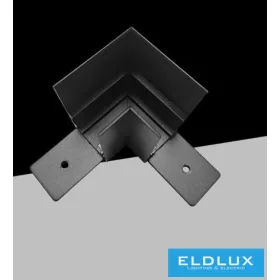   UNIVERSO Magnetisches Wandschienensystem Eckelement 71,5 x 71,5 x 50 mm Schwarz