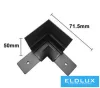 UNIVERSO Magnetisches Wandschienensystem Eckelement 71,5 x 71,5 x 50 mm Schwarz