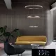 ELDLUX RINGS Kristallglas-Pendelleuchte Chrom 59W 4000K