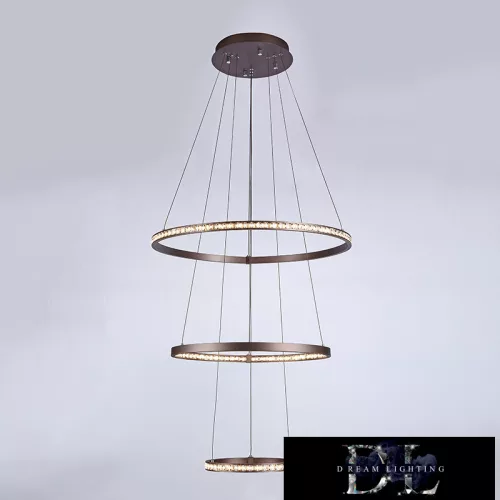 ELDLUX RINGS Kristallglas-Pendelleuchte Chrom 59W 4000K