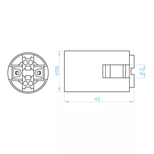 ELDLUX K314A E14-Fassung schwarz