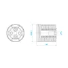 ELDLUX K327X E27-Fassung mit 2 Ringen, schwarz