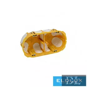   KOPOS Gipskarton-Einbaudose Gummi 2 oval 138 mm x 68 mm x Kunststoff gelb Schraube KPL