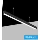 UNIVERSO Hängeleuchte – Deckenleuchte 40 W 5200 lm 4000 K–6500 K Schalter IP20 Schwarz 1200 × 50 × 70 mm 5 Jahre