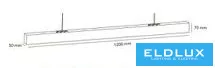 UNIVERSO Hängeleuchte – Deckenleuchte 40 W 5200 lm 4000 K–6500 K Schalter IP20 Schwarz 1200 × 50 × 70 mm 5 Jahre