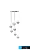 UNIVERSO Pendelleuchte 80 W 6400 lm CCT.kap IP20 Chrom D350x1200 mm