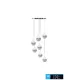 UNIVERSO Pendelleuchte 80 W 6400 lm CCT.kap IP20 Chrom D350x1200 mm