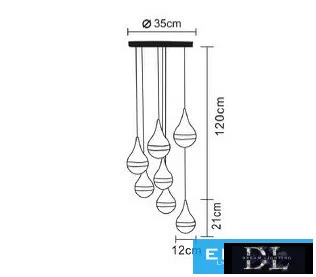 UNIVERSO Pendelleuchte 80 W 6400 lm CCT.kap IP20 Chrom D350x1200 mm