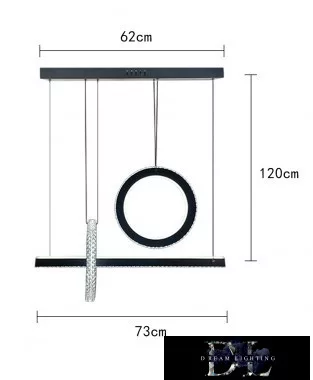 UNIVERSO Pendelleuchte 80 W 6400 lm 4000 K IP20 schwarz 730 mm