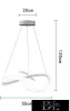 UNIVERSO Pendelleuchte 40 W 3200 lm 4000 K IP20 Weiß D550x1200 mm