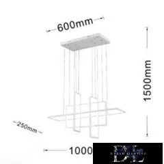 UNIVERSO Pendelleuchte 98 W 7840 lm 4000 K IP20 1000 x 250 x 1500 mm weiß