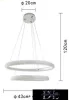 UNIVERSO Pendelleuchte 51 W 4080 lm 4000 K IP20 Weiß ∅430+590 x 1200 mm