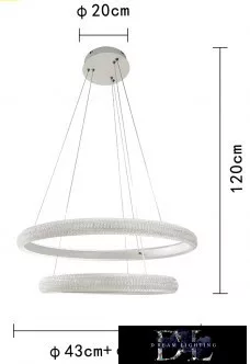 UNIVERSO Pendelleuchte 51 W 4080 lm 4000 K IP20 Weiß ∅430+590 x 1200 mm