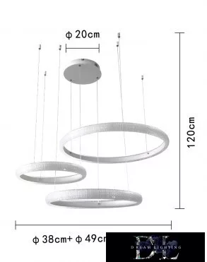 UNIVERSO Hängeleuchte 60 W 4800 lm 3000 K IP20 weiß 630+490+380 mm