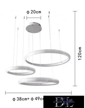 UNIVERSO Pendelleuchte 60 W 4800 lm 4000 K IP20 weiß 630+490+380 mm