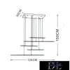 UNIVERSO Pendelleuchte LED 38 W 3040 lm CCT 1250 × 300 × 1500 mm IP20 schwarz