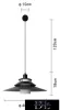 UNIVERSO Pendelleuchte 1xE27 IP20 D400x1380mm schwarz