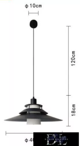 UNIVERSO Pendelleuchte 1xE27 IP20 D400x1380mm schwarz