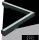 UNIVERSO Magnetisch an Schienen montierbare L-förmige lineare Leuchte DC:48V 24W 1800LM 4000K RA90 IP20 312x282mm Schwarz