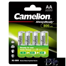 CAMELION AlwaysReady Solar NI-MH-Akku HR6/AA/800 mAh-BP4