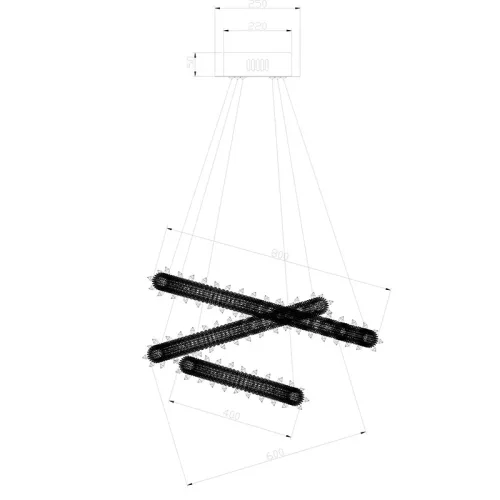 ELDLUX ELDAMARILL Kristallglas-Pendelleuchte D800 488W CCT