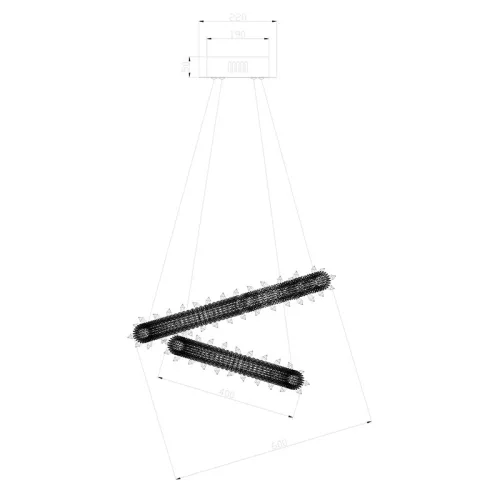 ELDLUX ELDAMARILL Kristallglas-Pendelleuchte D600 264W CCT