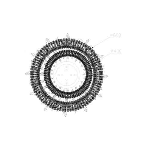 ELDLUX ELDAMARILL Kristallglas-Pendelleuchte D600 264W CCT
