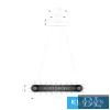 ELDLUX ELDAMARILL Kristallglas-Pendelleuchte D600 160W CCT