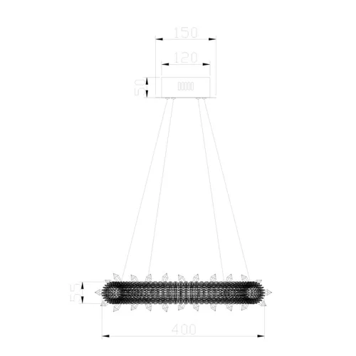 ELDLUX ELDAMARILL Kristallglas-Pendelleuchte D400 104W CCT