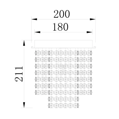 ELDLUX ELDALIZ Kristallglas-Deckenleuchte L200 E14