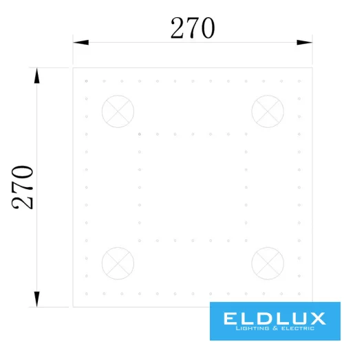 ELDLUX ELDALIZ Kristallglas-Deckenleuchte L270 E14×4