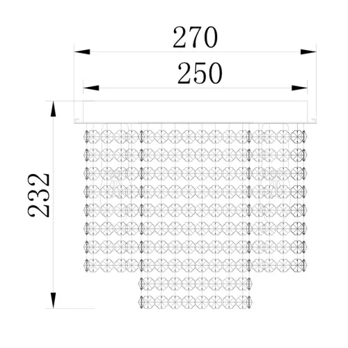 ELDLUX ELDALIZ Kristallglas-Deckenleuchte L270 E14×4