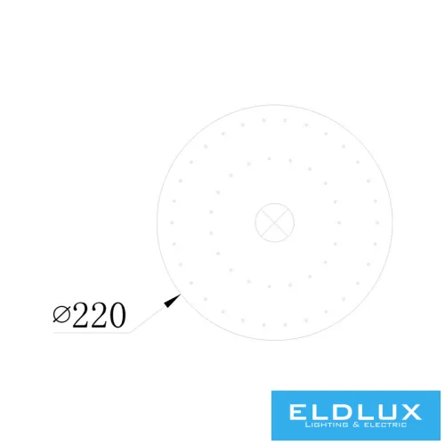 ELDLUX ELDILEN Kristallglas-Deckenleuchte Ø220 E14