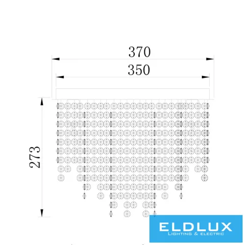 ELDLUX ELDILEN Kristallglas-Deckenleuchte Ø370 E14×5
